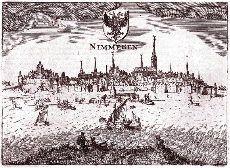 Gezicht op Nijmegen 1613 Guiccardini